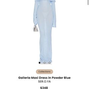 SER.O.YA Blue Off the Shoulder Dress - Revolve